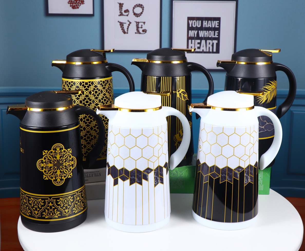 HZ472 Household glass inner liner thermos flask, 1L large capacity, 6 colors mixed, long-lasting heat preservation pic 7