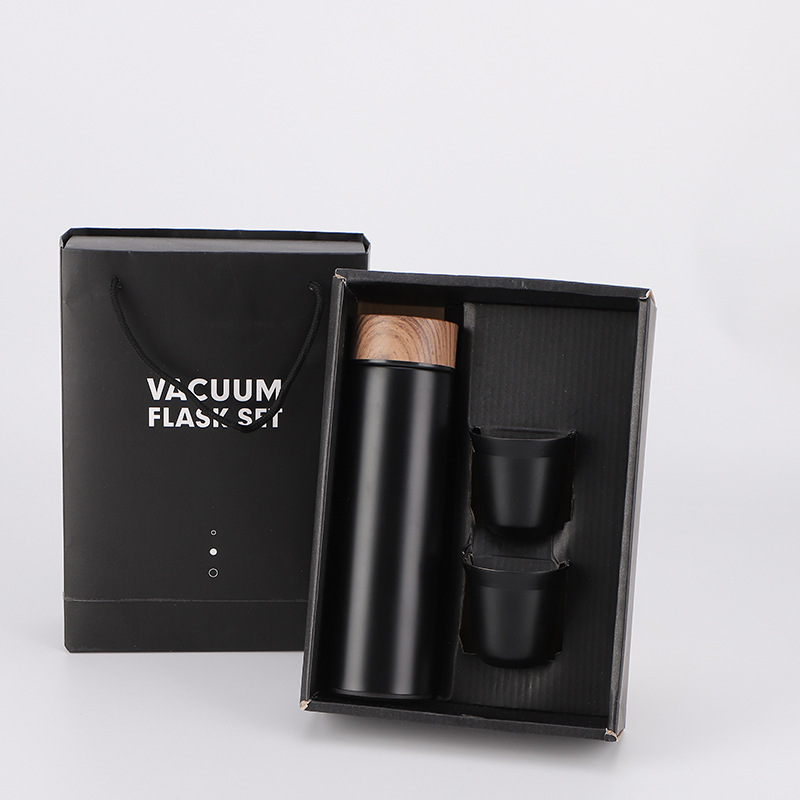 Wholesale of cross-border foreign trade best-selling 304 stainless steel smart insulated cups with heat transfer printing gift boxes Specification image
