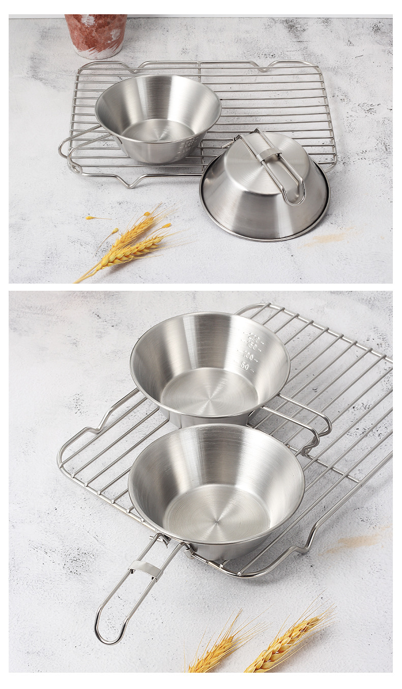 HZ645 Outdoor Camping ear-hanging cup, 304 stainless steel cup, sherry bowl, Coffee Cup, Camping tableware, Fruit Cup pic 7