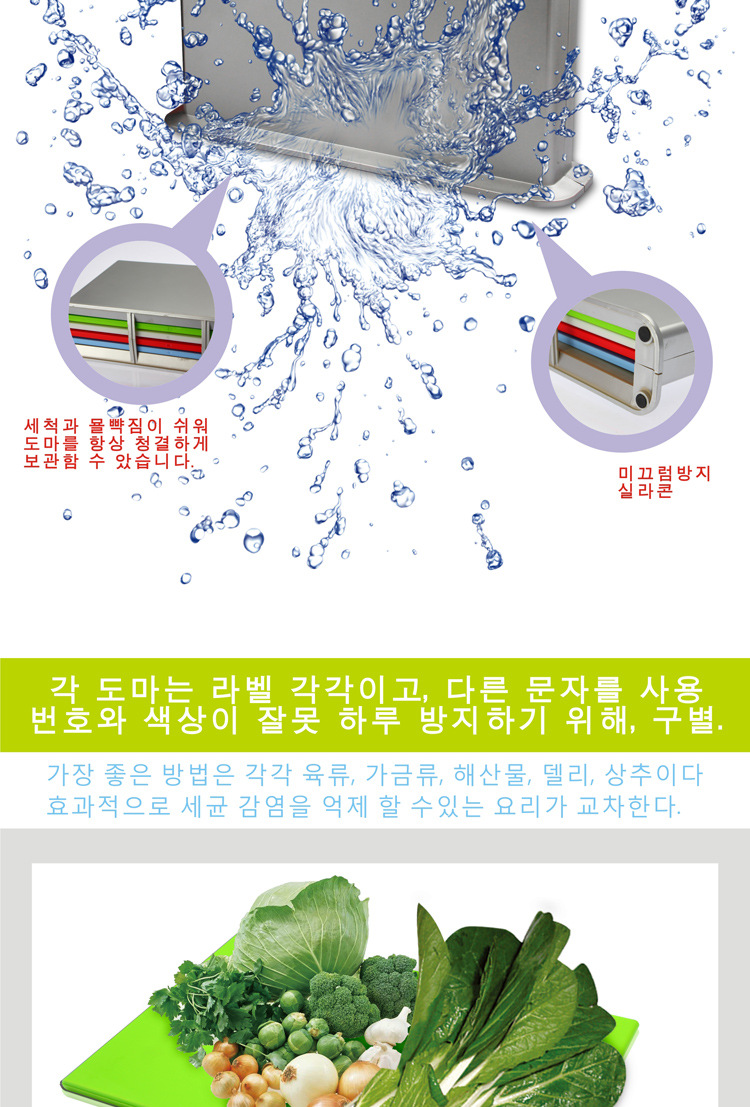 HZ415 New Kitchen Rainbow Rectangular cutting and Classification Board Ultra-thin Plastic Four-piece set pic 6