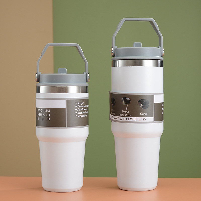 Cross-border Amazon handle lid ice cup, car cup, beer mug, large-capacity insulated coffee cup Item Picture