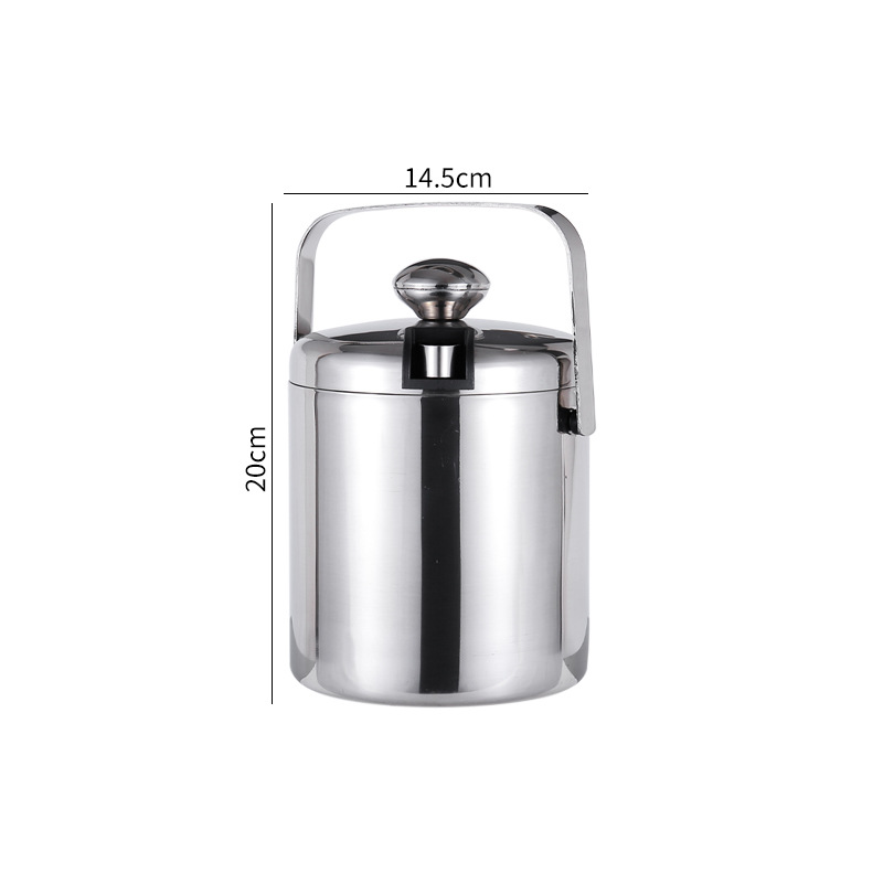 HZ444 stainless steel double-layer insulated ice bucket, 304 inner liner with lid, hand-held champagne bucket, cross-border bestseller, can be printed with logo Application Scenario