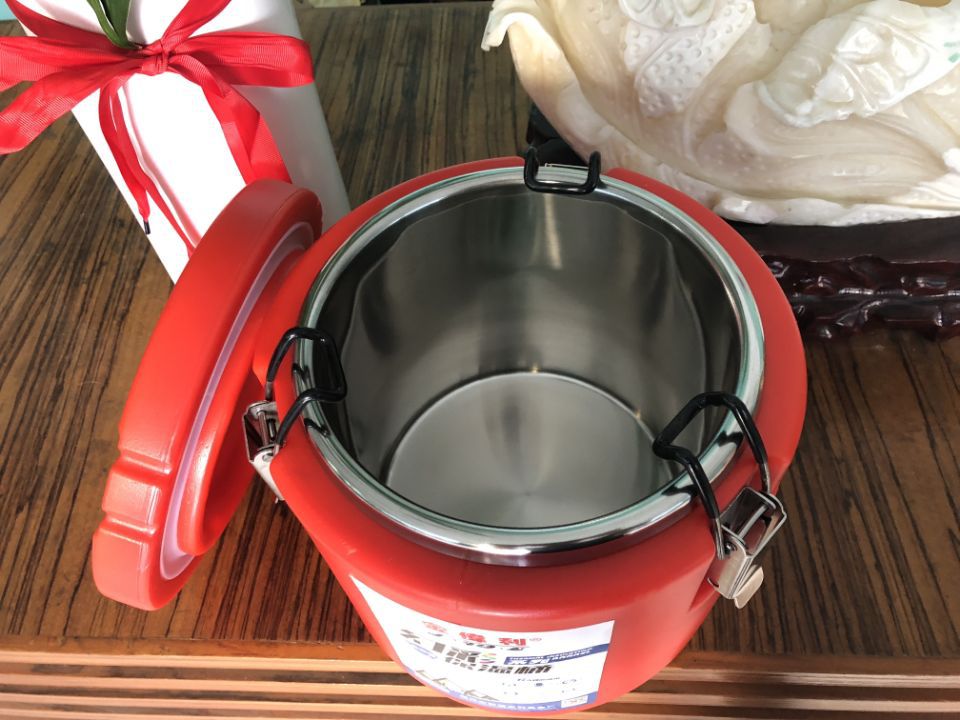 HZ629 Iridescent Insulated Bucket, Milk Tea Bucket, Anti-drop Stainless Steel Bucket, Breakfast Bucket, Commercial Insulated bucket pic 2
