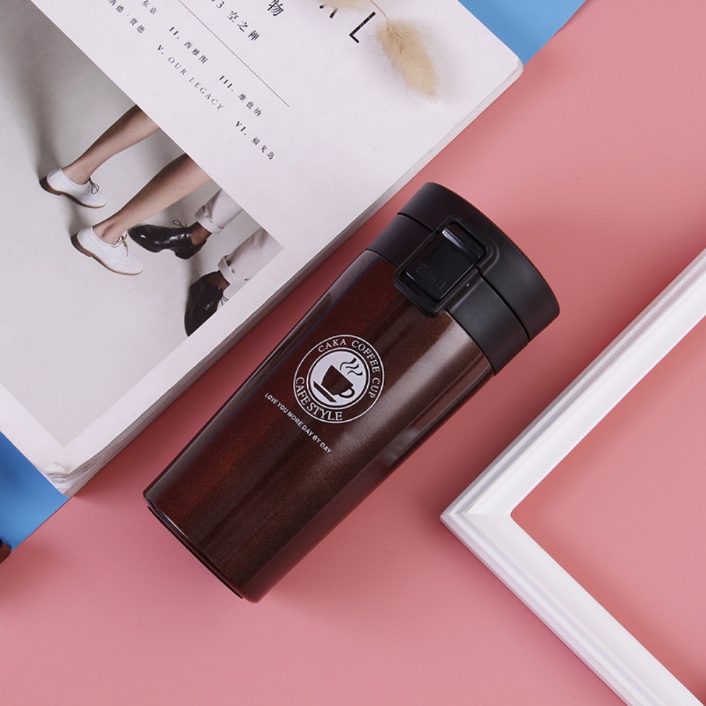Coffee cup, insulated cup, 304 stainless steel, business office portable bouncy car water cup, simple car cup, outdoor pic 2