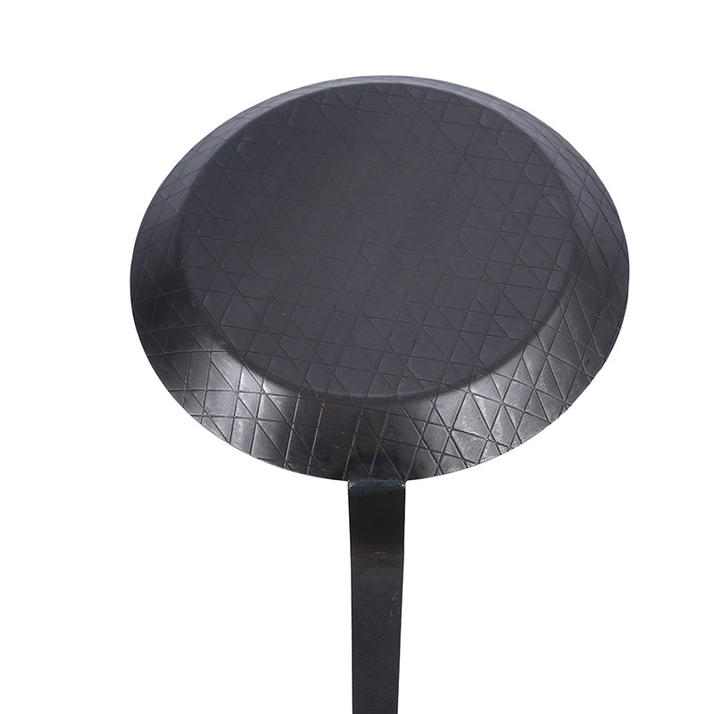 HZ43 German-style long-handled flat-bottomed pan, outdoor camping steak frying pan, barbecue plate, pure iron uncoated iron pan, non-stick