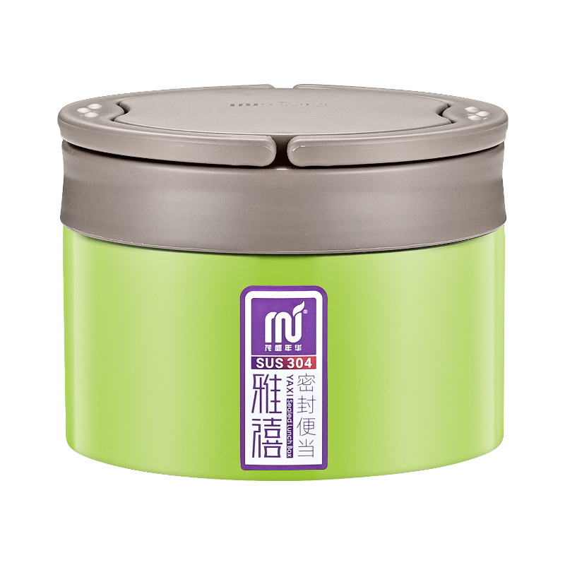 HZ37 stainless steel 304 insulated lunch box, portable anti-overflow lunch box, student double-layer lunch box, small insulated bucket Application Scenario