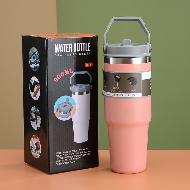 Cross-border Amazon handle lid ice cup, car cup, beer mug, large-capacity insulated coffee cup Specification image