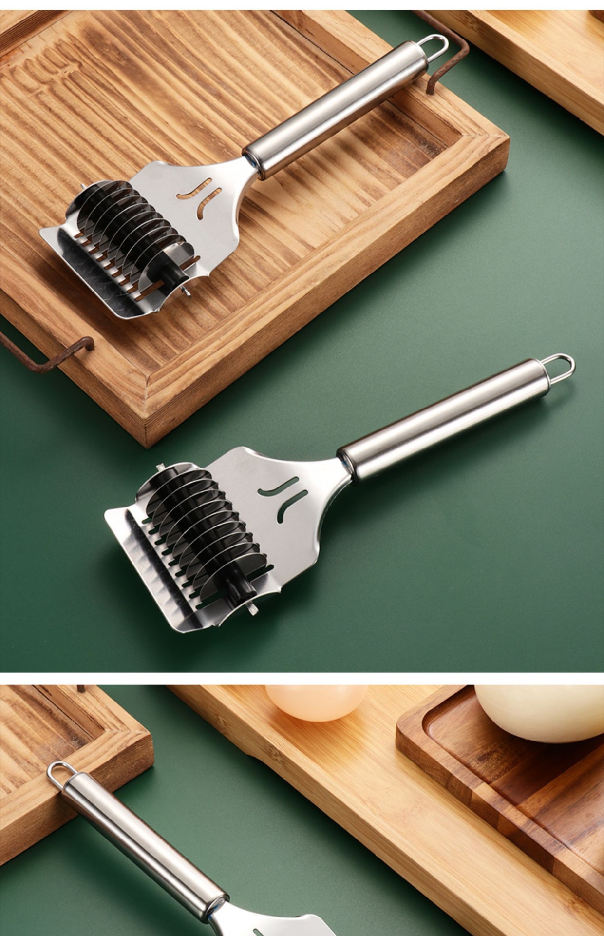 HZ638 manual noodle cutter, household stainless steel noodle cutter, roller noodle cutter, noodle cutter, noodle cutter pic 8