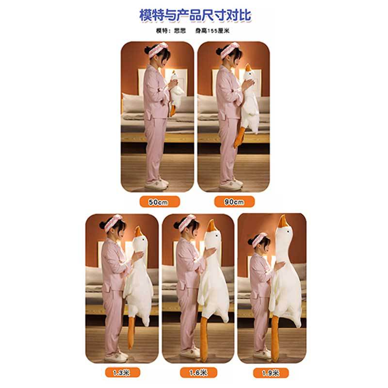 Big white goose plush toys, children's toy doll wholesale, popular plush toys, production area, stall duck giveaway details Picture