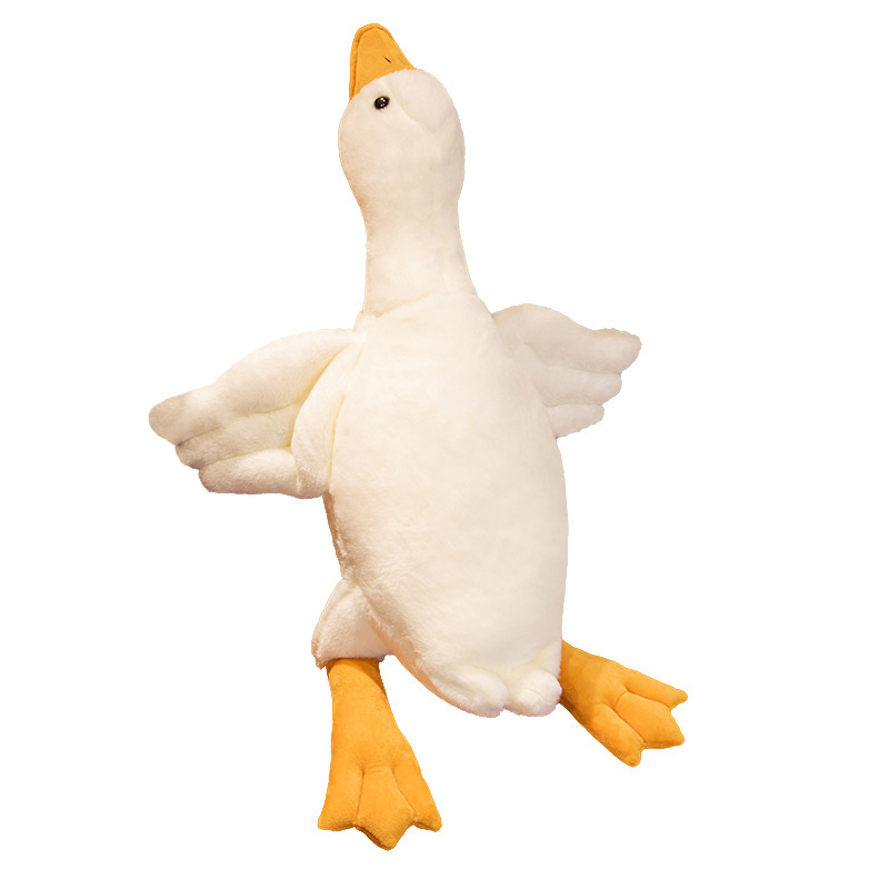 Big white goose plush toys, children's toy doll wholesale, popular plush toys, production area, stall duck giveaway Specification image