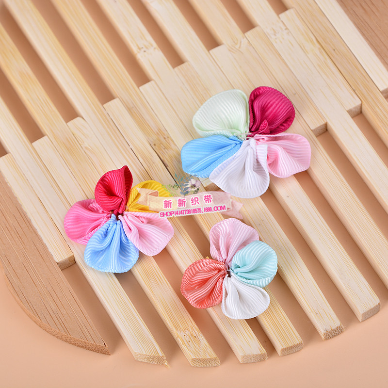 涤纶带五瓣花 迷糊娃娃蝴蝶结 儿童服饰帽子配件蝴蝶结