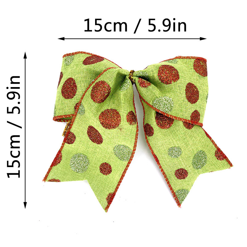 跨境圣诞蝴蝶结装饰欧美风蝴蝶结圣诞节配件礼物盒装饰树花环装饰