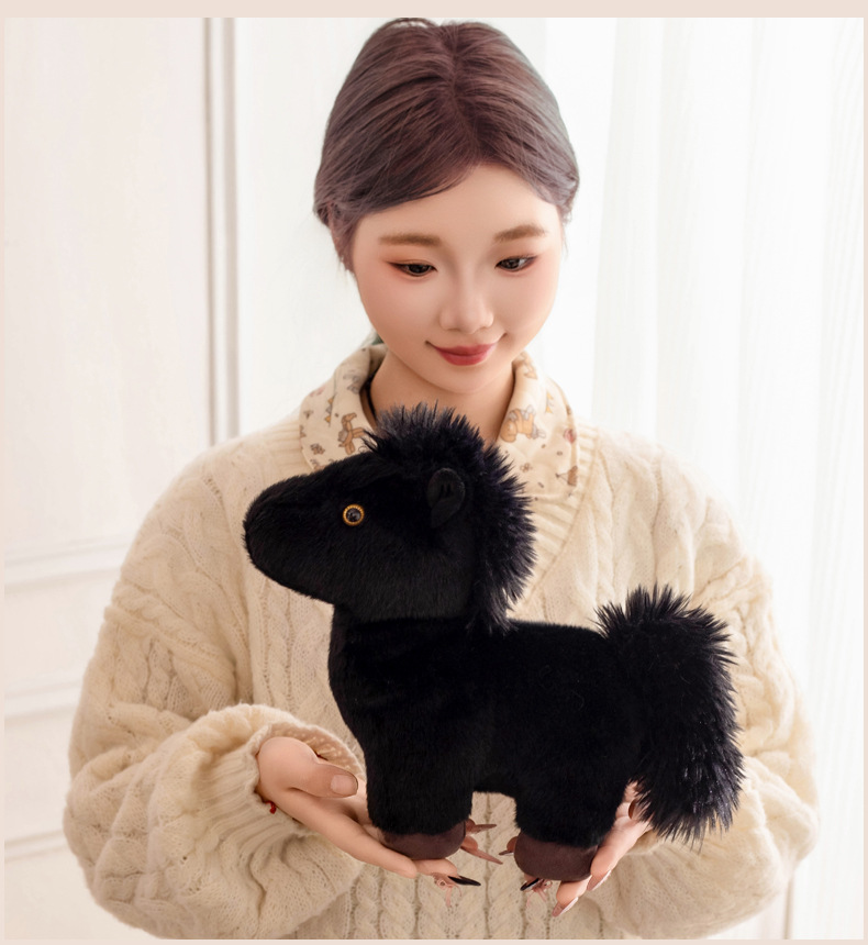 新款毛绒玩具仿真小马公仔挂件钥匙扣玩偶饰品可爱布娃娃背包挂饰详情12