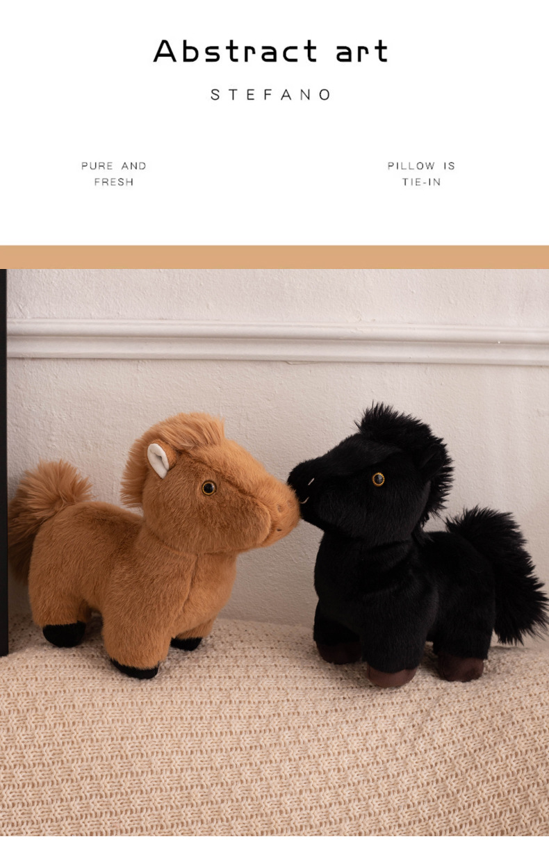 新款毛绒玩具仿真小马公仔挂件钥匙扣玩偶饰品可爱布娃娃背包挂饰详情6