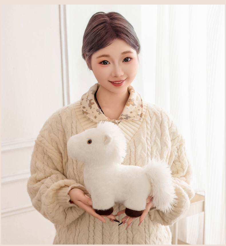 新款毛绒玩具仿真小马公仔挂件钥匙扣玩偶饰品可爱布娃娃背包挂饰详情11