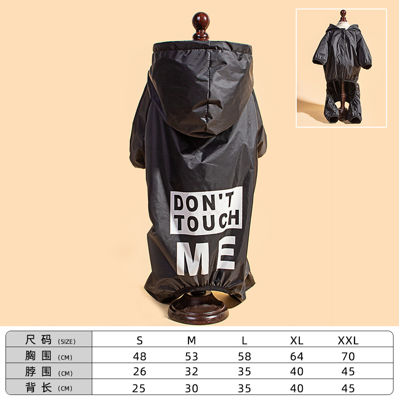 Dog clothes, four-legged raincoats, waterproof and dustproof clothes for summer outings, and big dog clothes pic 12