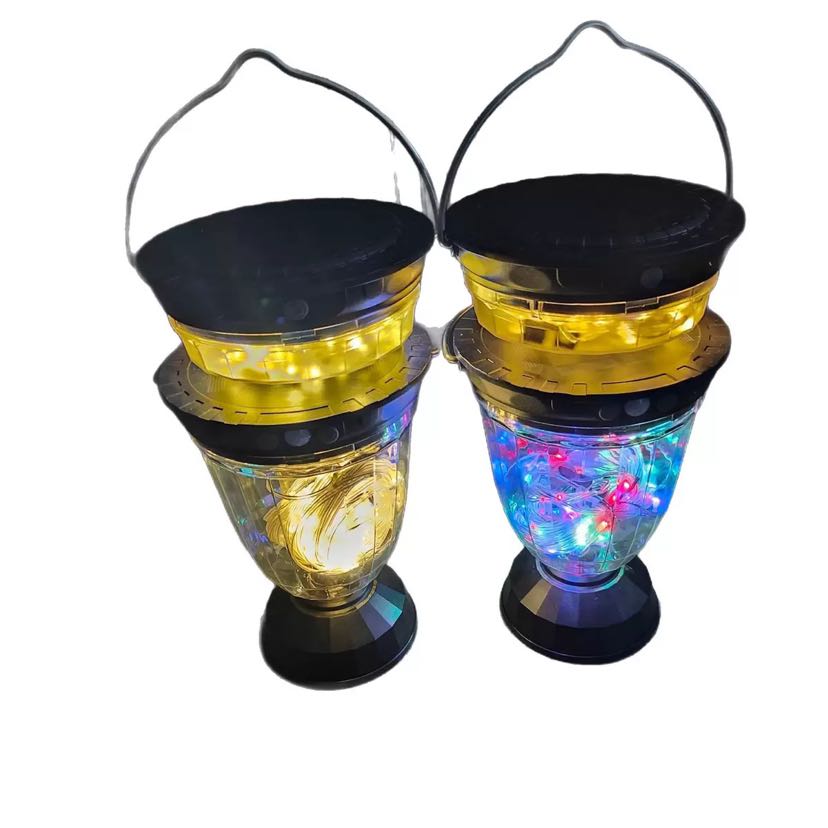 Cross-border new outdoor solar light strips, light strings, retro atmosphere lights, portable camping lights, multi-functional camping lights pic 3