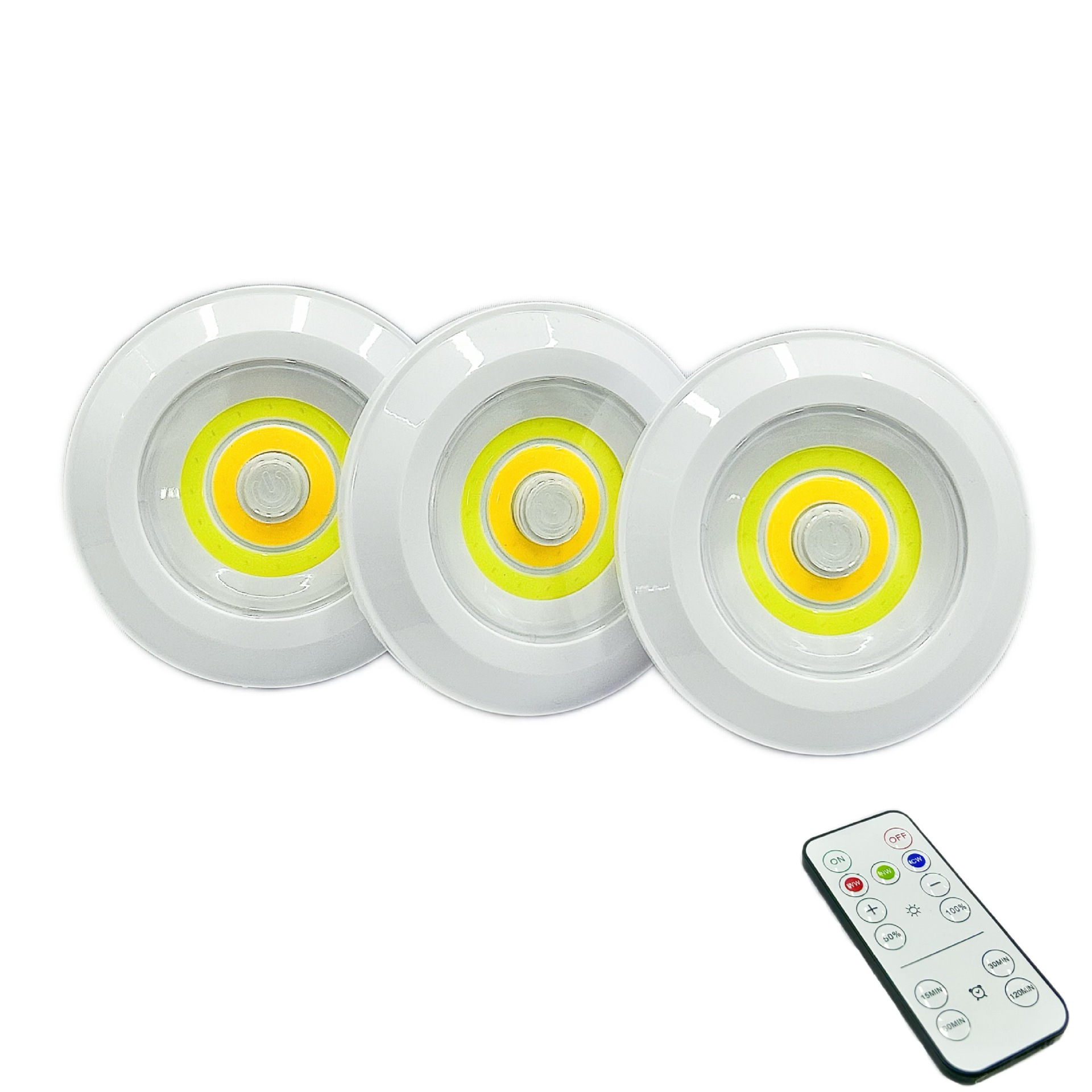 LED creative COB remote control pat light, bedside milk feeding light, corridor kitchen bedroom cabinet light, button night light details Picture