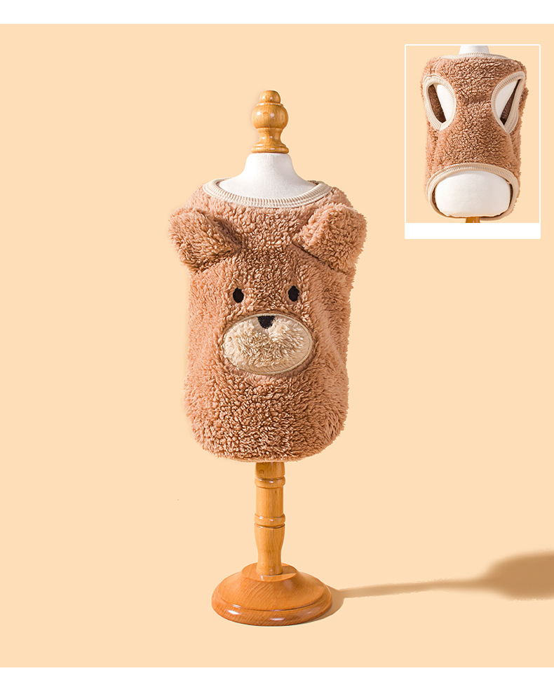 New cute sheepskin dog vests and cat clothes with cotton and thickened fabric. Pet clothing source factory pic 12