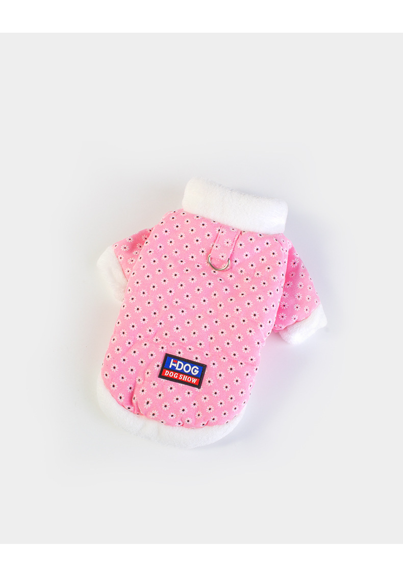 New pet cotton-padded jacket with fleece and thickened fabric for winter dog warmth pic 7