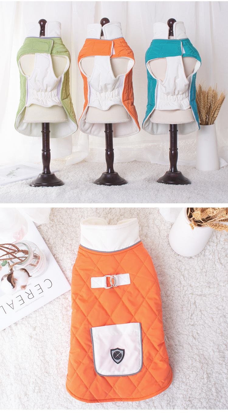 New dog vest adjustable chest and back dog clothing Bichon Frise Teddy Corgi cold-proof dog clothing winter new style pic 10