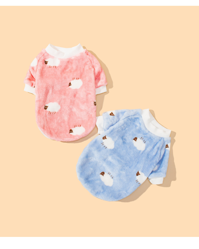 Cute sheep-printed pet clothing and dog clothes pic 10