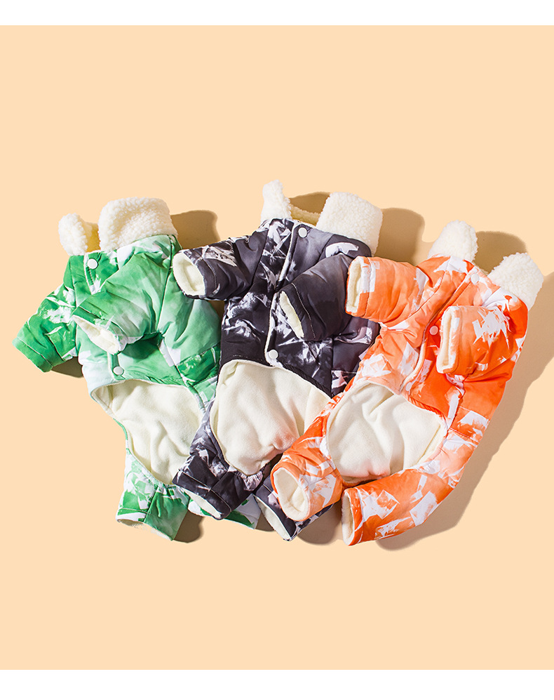 New winter thickened ice cube four-legged cotton coat for pet dogs pic 8