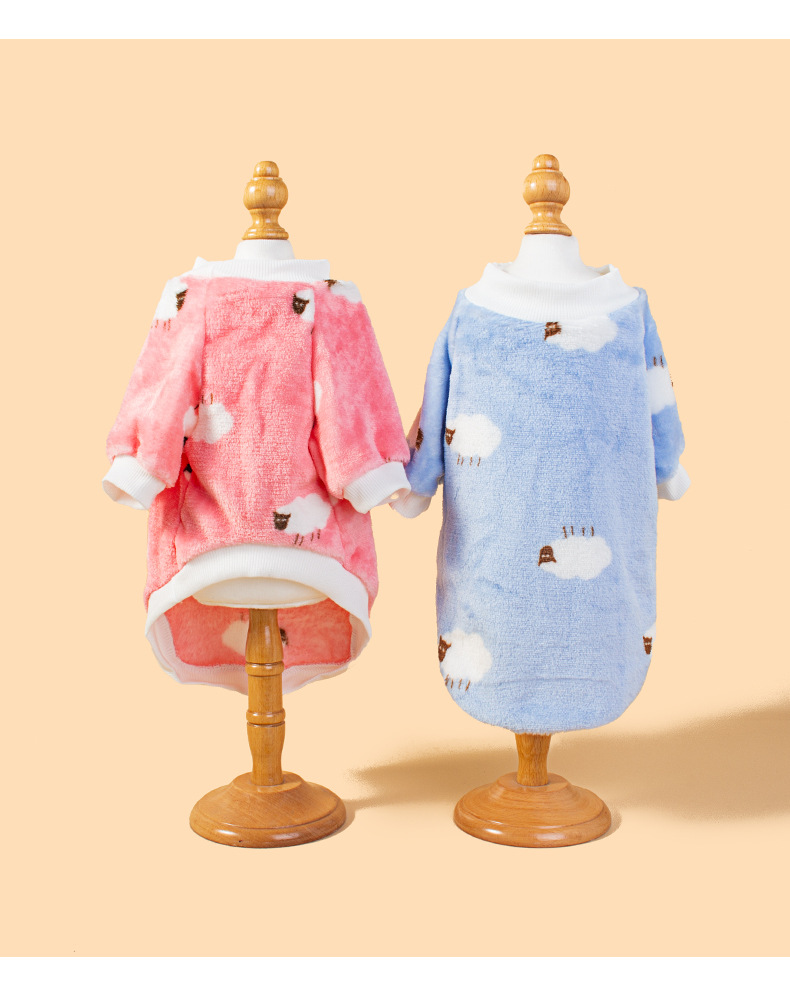 Cute sheep-printed pet clothing and dog clothes pic 12