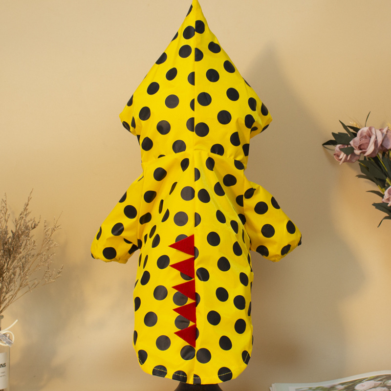 Amazon pet clothing, dog outdoor raincoat, two-legged hooded waterproof raincoat, Halloween purchase pet raincoat details Picture