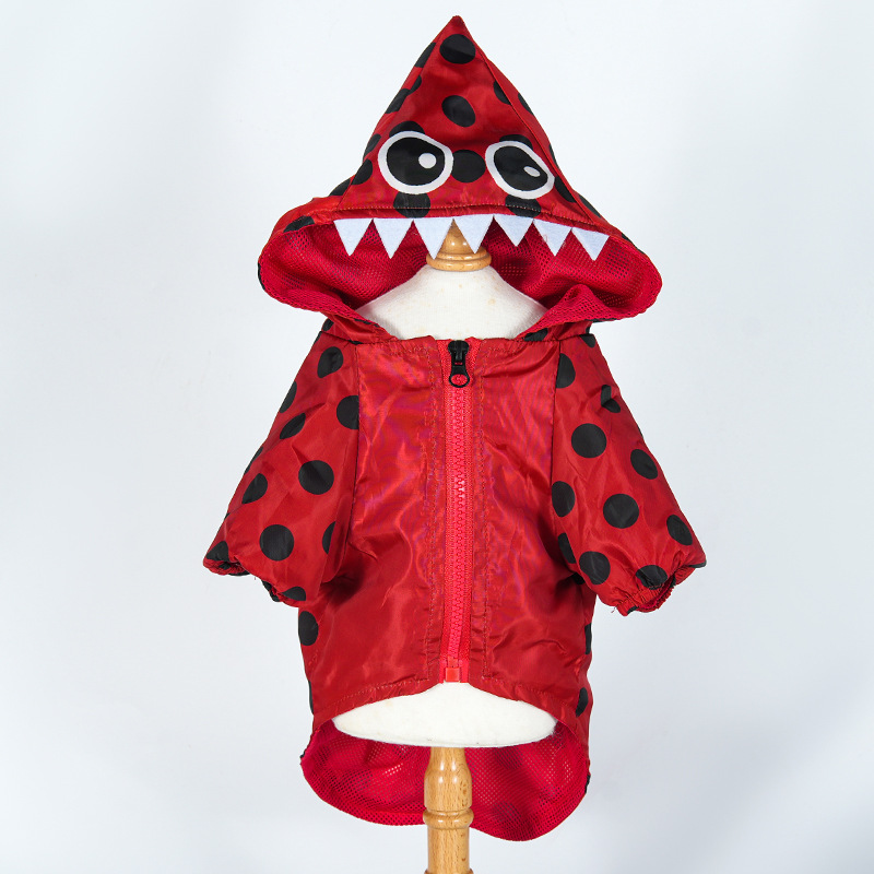 Amazon pet clothing, dog outdoor raincoat, two-legged hooded waterproof raincoat, Halloween purchase pet raincoat Specification image