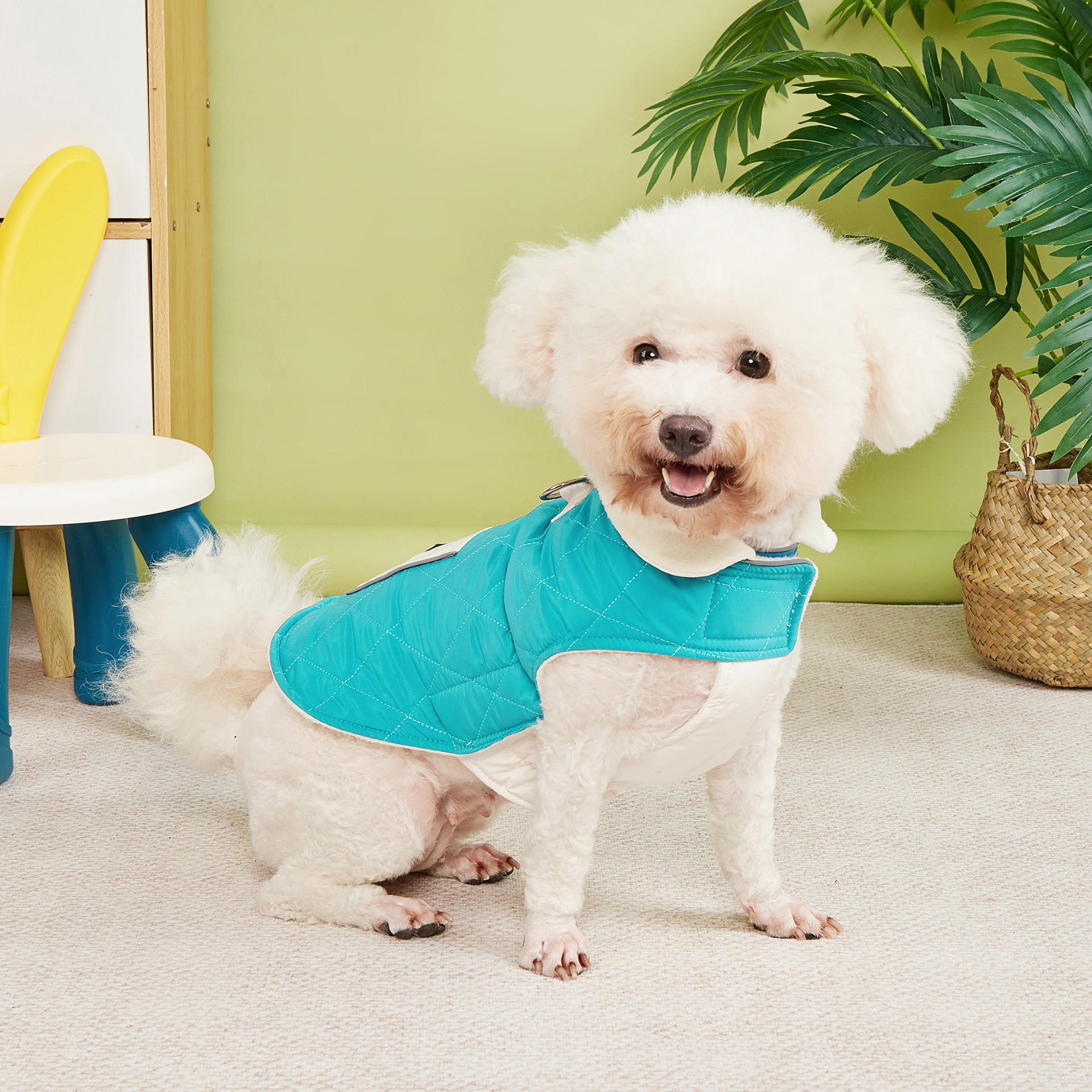 New dog vest adjustable chest and back dog clothing Bichon Frise Teddy Corgi cold-proof dog clothing winter new style Specification image
