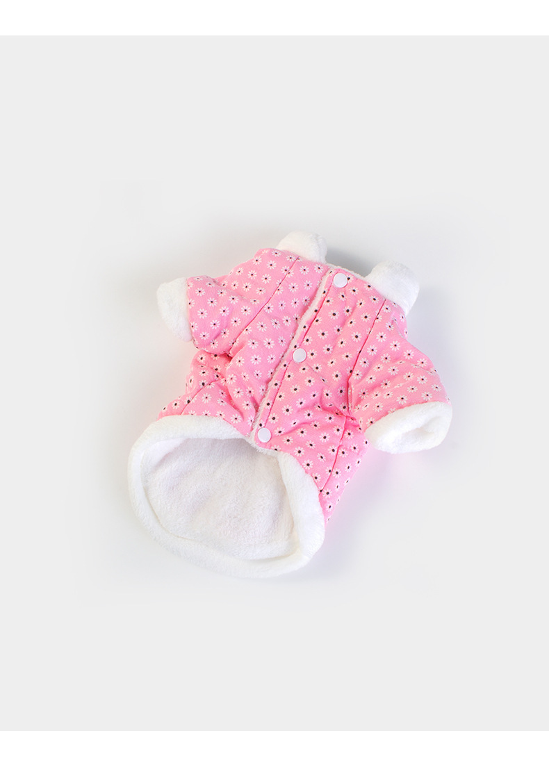 New pet cotton-padded jacket with fleece and thickened fabric for winter dog warmth pic 6