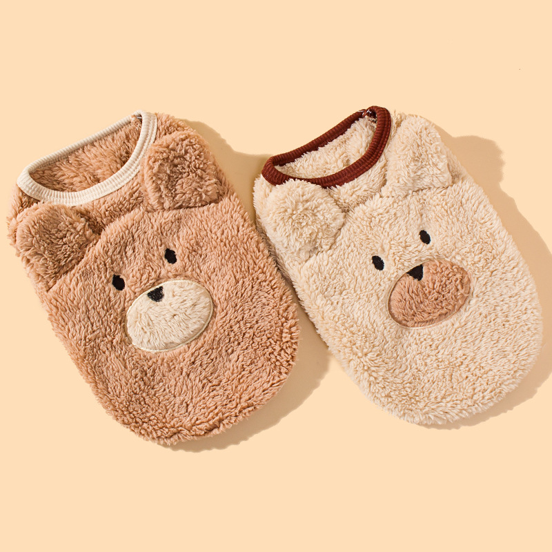 New cute sheepskin dog vests and cat clothes with cotton and thickened fabric. Pet clothing source factory details Picture