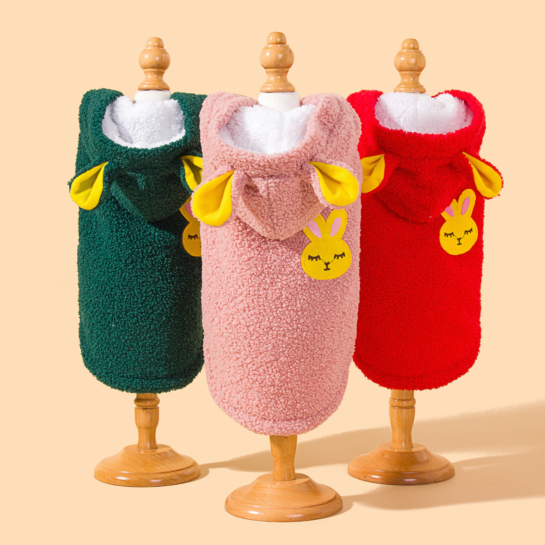 New winter pet clothing with a cap, two-legged hooded cotton-padded jacket for dog freezing protection pic 2