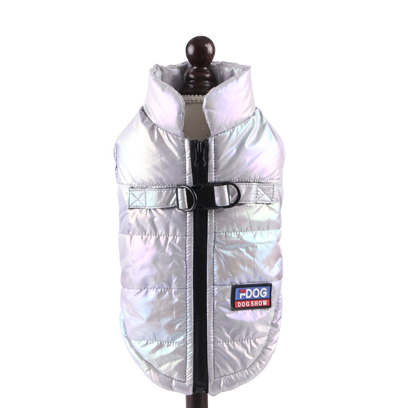 Pet clothing: Waterproof reflective gradient color vest with fleece for warm dog clothing, Bichon Frise clothing Item Picture