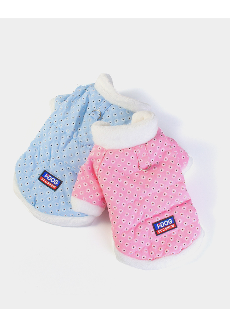 New pet cotton-padded jacket with fleece and thickened fabric for winter dog warmth pic 9