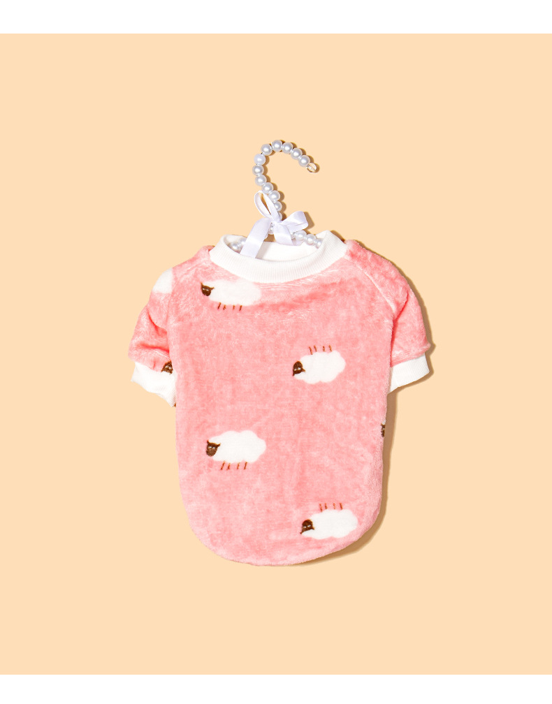 Cute sheep-printed pet clothing and dog clothes pic 15