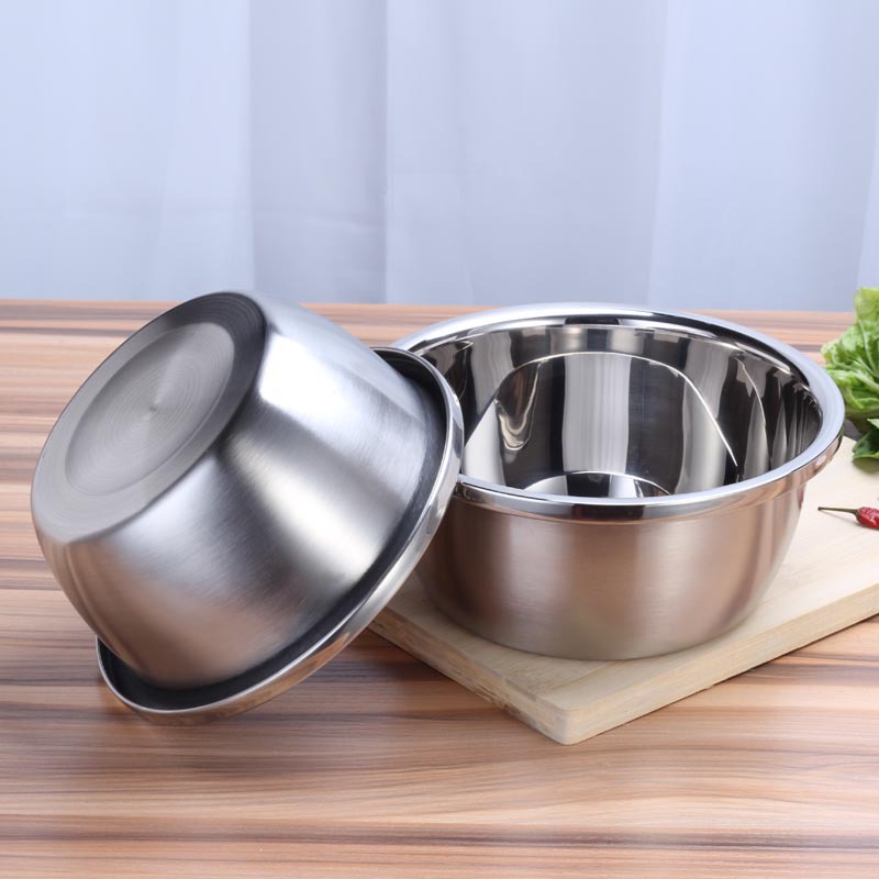 不锈钢欧式调料缸食堂汤盆加深料理打蛋和面盆脸盆厨房洗菜烘焙面
