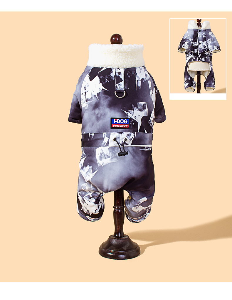 New winter thickened ice cube four-legged cotton coat for pet dogs pic 11