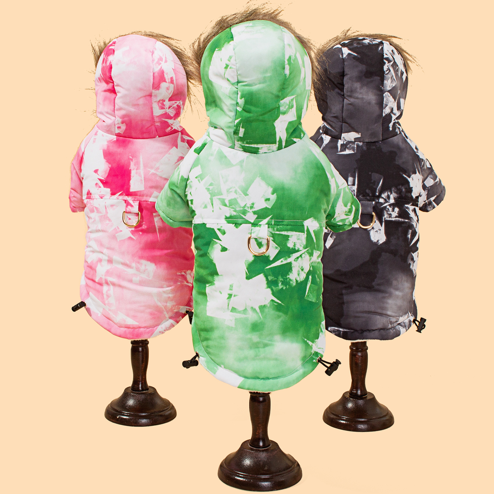 New winter pet clothing with a cap, two-legged hooded cotton-padded jacket for dog freezing protection pic 7