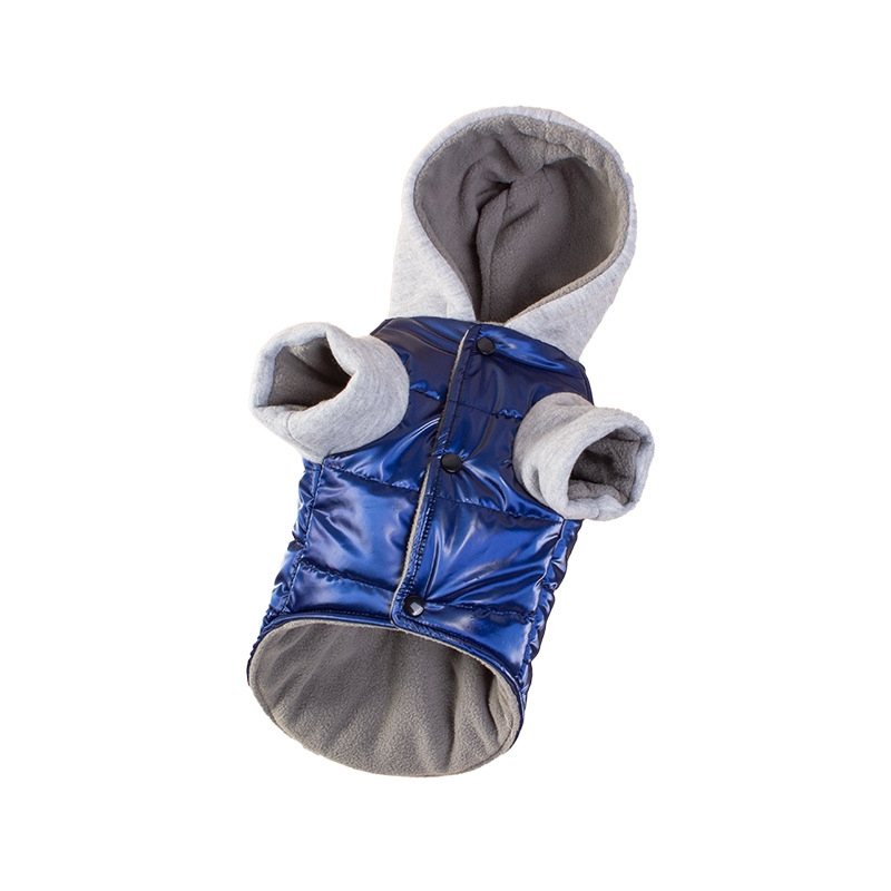 New winter pet clothing with a cap, two-legged hooded cotton-padded jacket for dog freezing protection Specification image