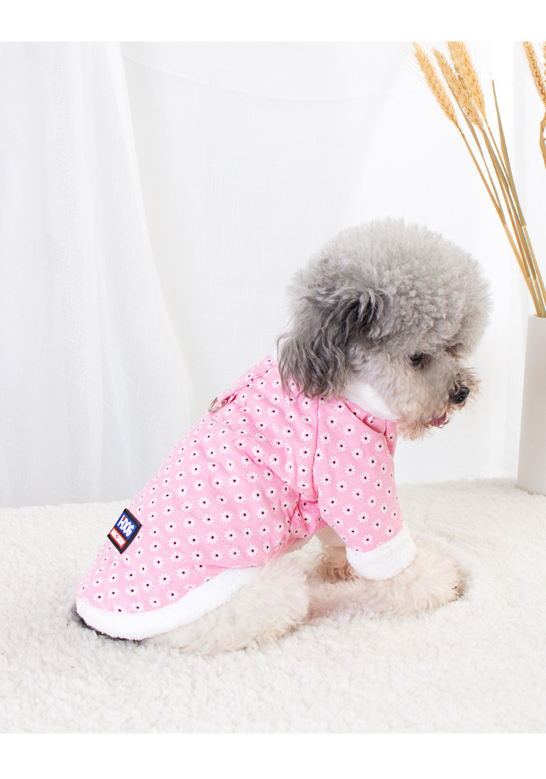 New pet cotton-padded jacket with fleece and thickened fabric for winter dog warmth pic 11