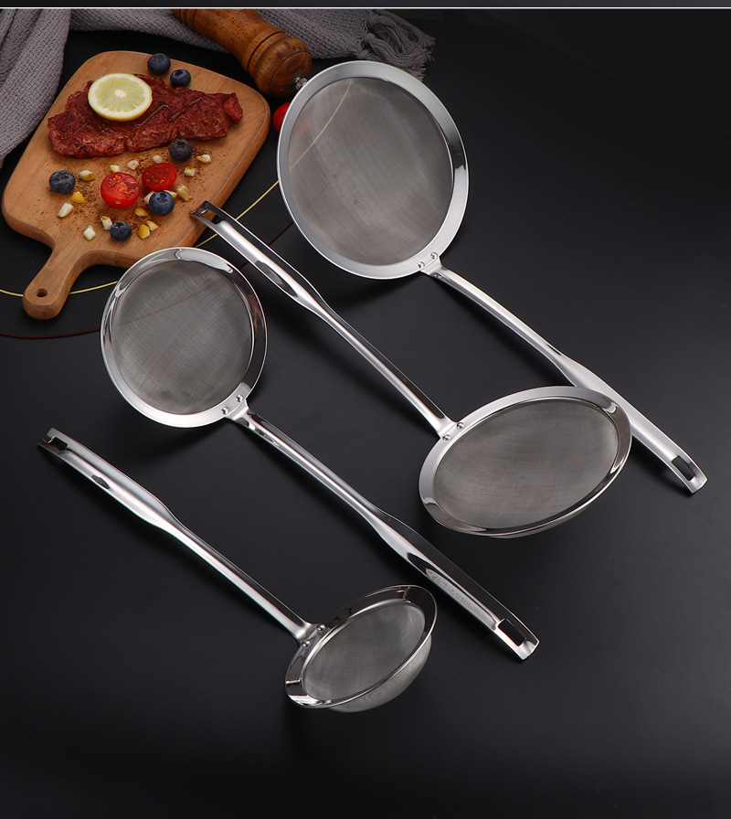 第七代升级深底100目304漏勺火锅打沫油脂过滤勺药材过滤精密网勺详情19