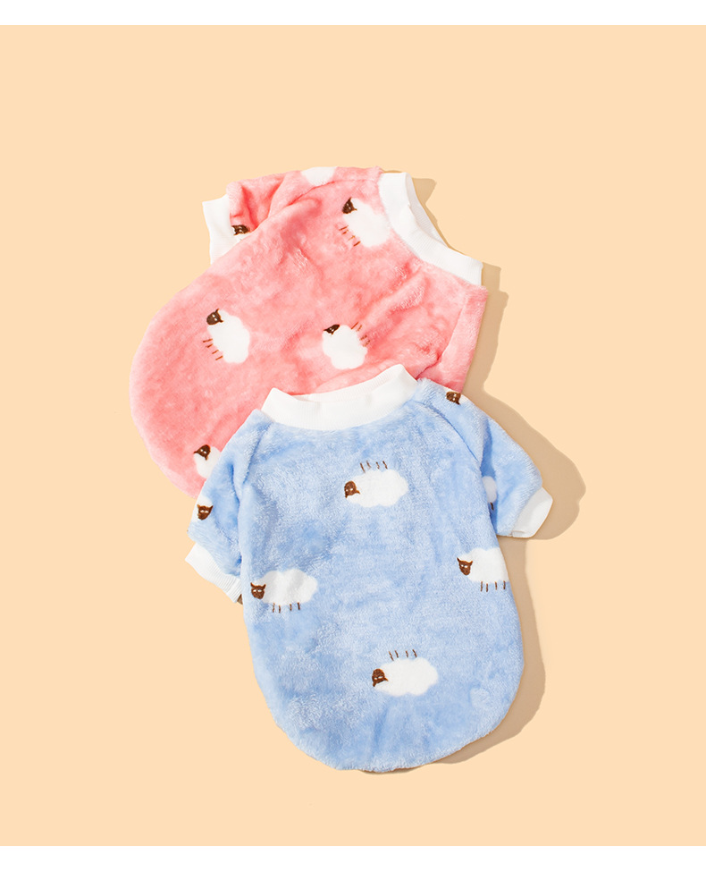 Cute sheep-printed pet clothing and dog clothes pic 11