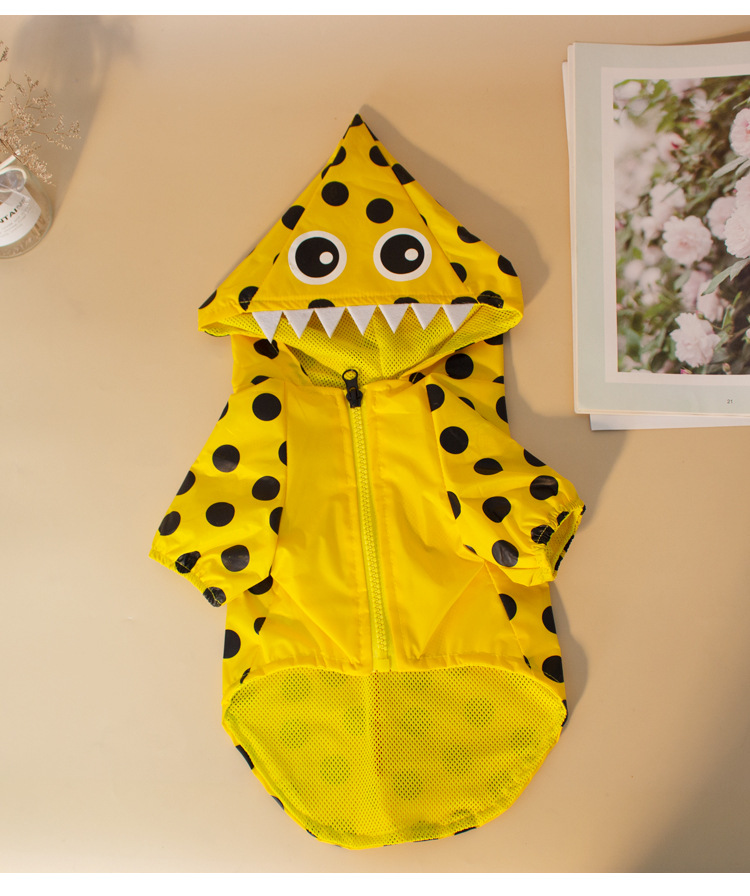 Amazon pet clothing, dog outdoor raincoat, two-legged hooded waterproof raincoat, Halloween purchase pet raincoat pic 14