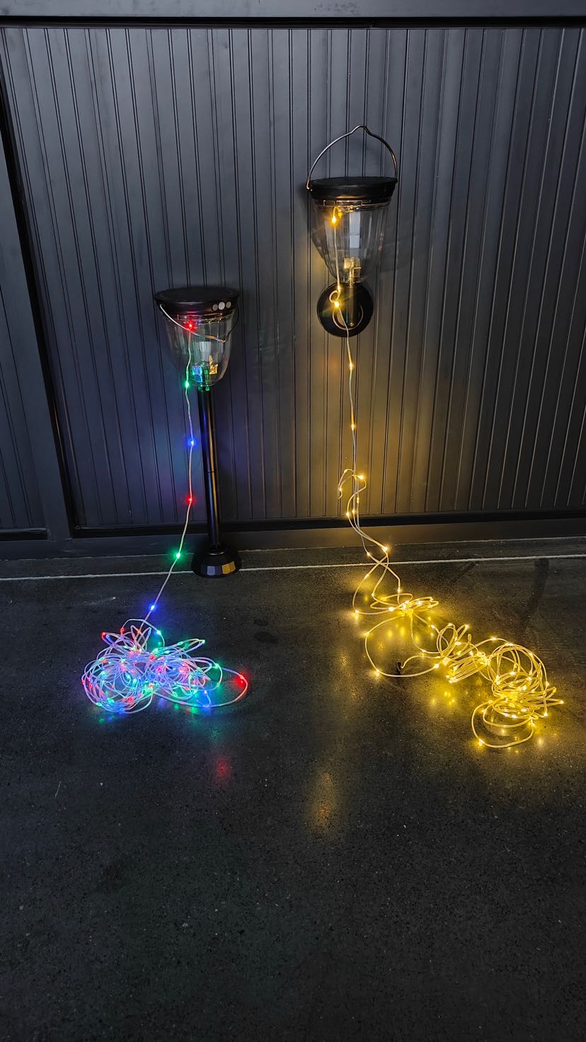 Cross-border new outdoor solar light strips, light strings, retro atmosphere lights, portable camping lights, multi-functional camping lights pic 2