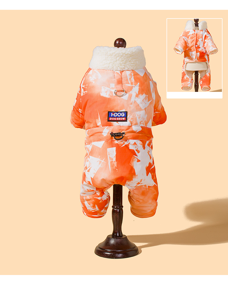 New winter thickened ice cube four-legged cotton coat for pet dogs pic 9