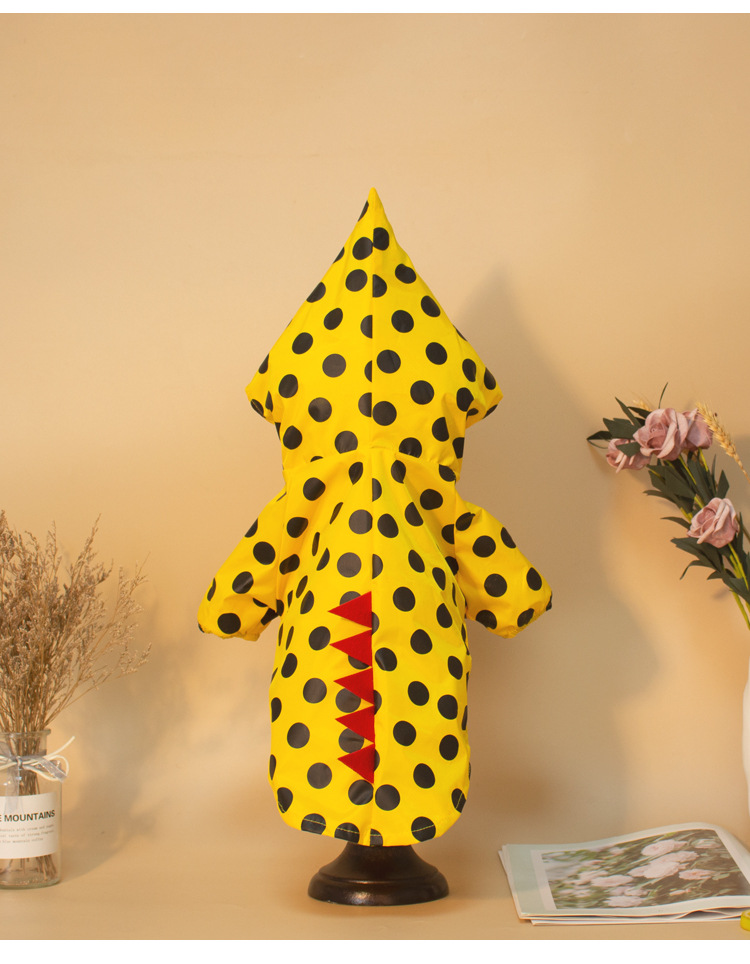 Amazon pet clothing, dog outdoor raincoat, two-legged hooded waterproof raincoat, Halloween purchase pet raincoat pic 13
