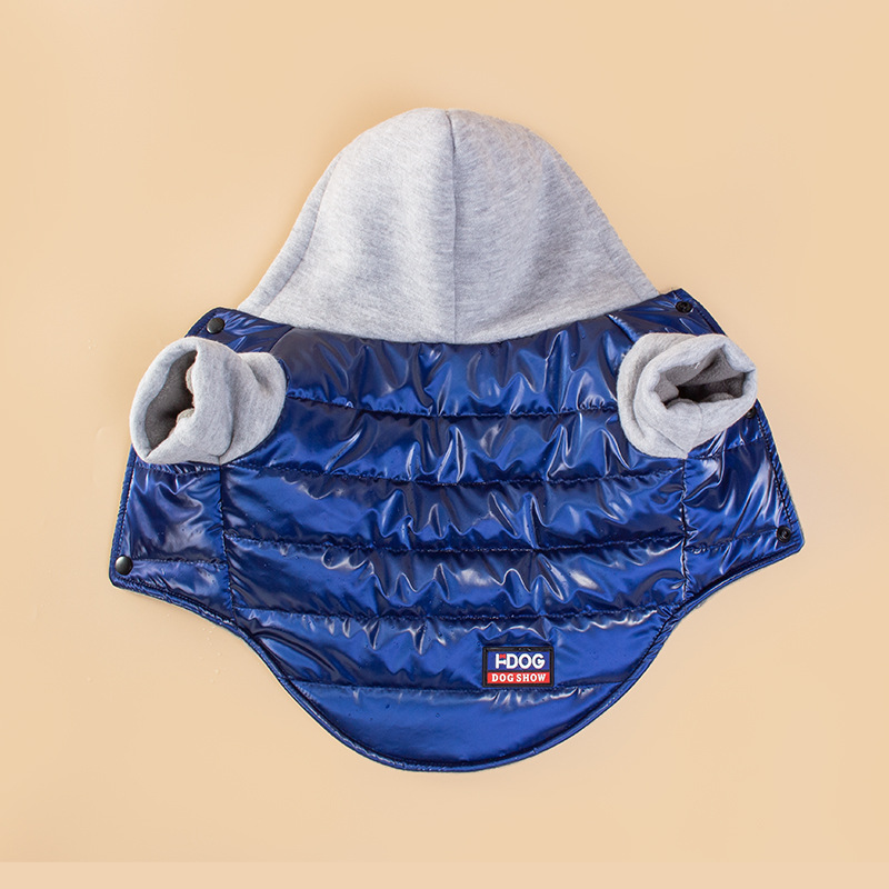 New winter pet clothing with a cap, two-legged hooded cotton-padded jacket for dog freezing protection Application Scenario