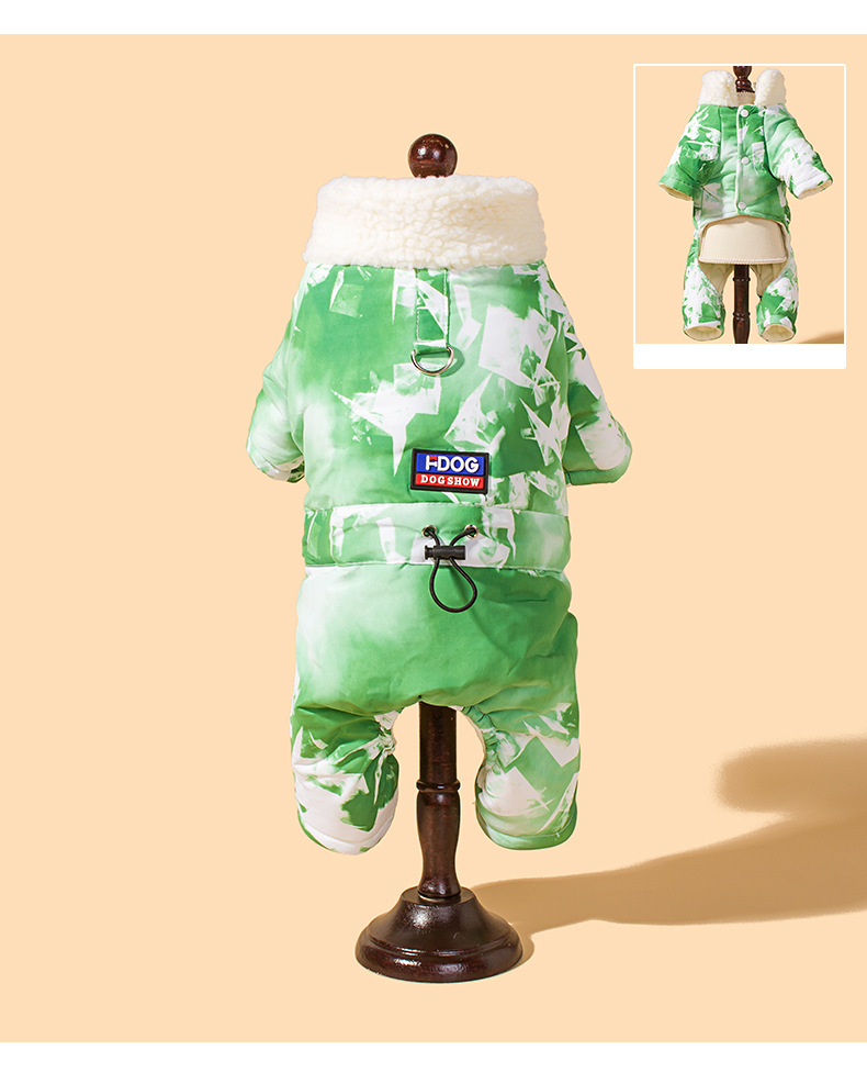 New winter thickened ice cube four-legged cotton coat for pet dogs pic 10